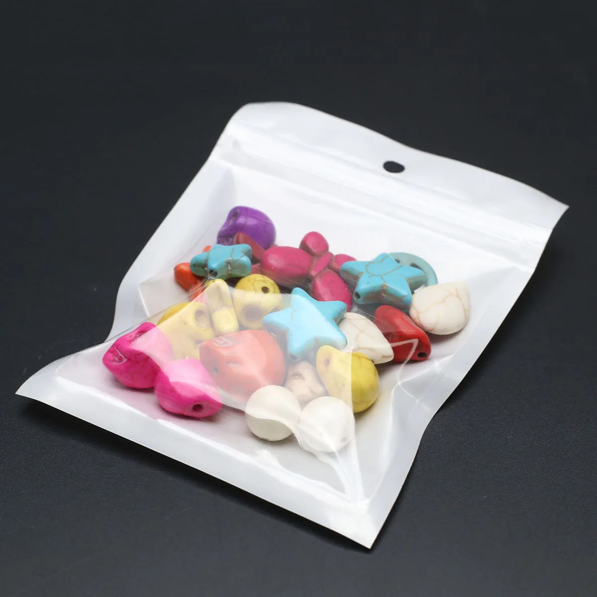 200g/pack Random Colors Shapes Synthetic Colored Turquoise Beads Jewelry Making DIY Necklaces Bracelets Accessories Gifts