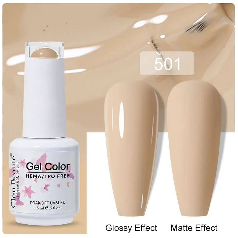 Clou Beaute 15ml Black Red Semi-Permanent Gel Nail Polish