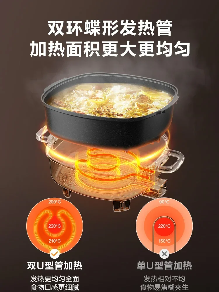 220V All-in-One Electric Cooker for Hot Pot and Cooking, with Multiple Functions and Easy-to-Clean Design 5