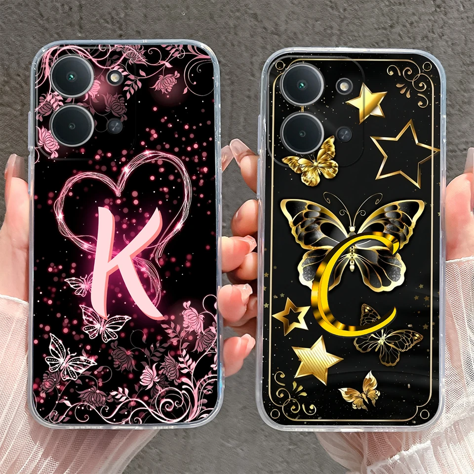 Yellow Star Butterfly Soft Transparent Phone Protector Case