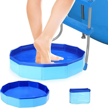 Vasca da bagno portatile pieghevole per animali domestici per bambini, secchio per pediluvio per piscina antiscivolo, accessori essenziali per la pulizia dei bambini 1