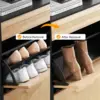 GAOMON Rattan Shoe Storage Cabinet with 3 Flip Door and 1 Drawer, Freestanding Shoe Organizer Rack for Entryway, Hidden Shoe 5
