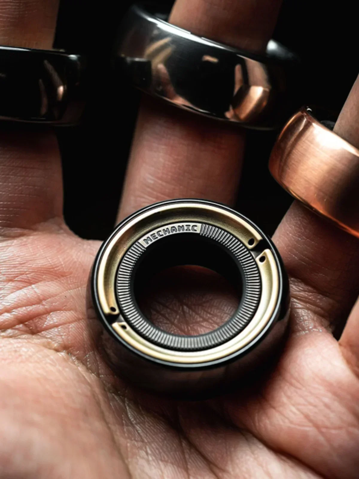 새로운 메카닉 C 패러그래프 링, 손가락 자이로 래칫 감압 링, 손가락 장난감 EDC