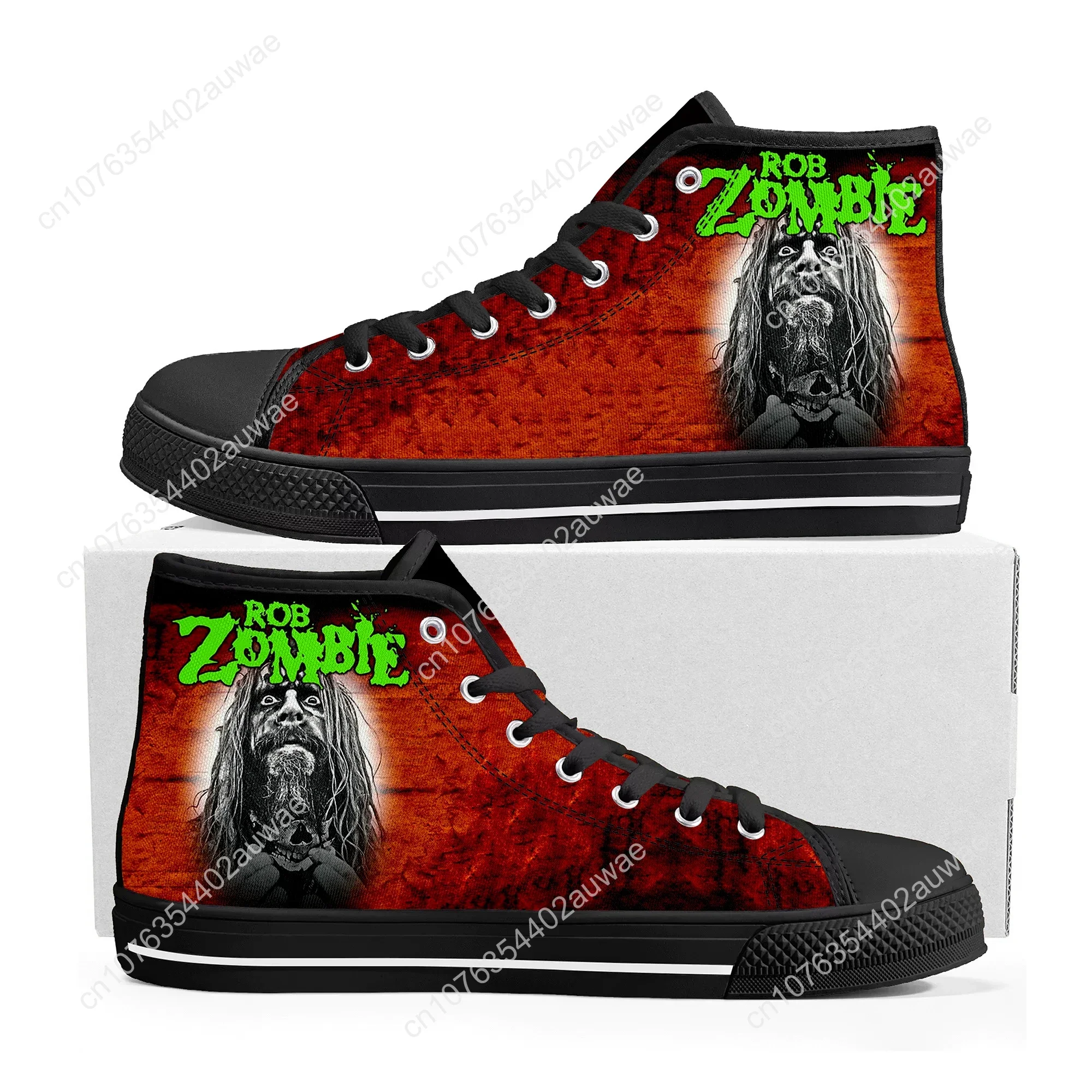 Rob Zombie Rock Singer High Top High Quality Sneakers Men Women Teenager Children Canvas Sneaker Casual Couple Shoes Custom Shoe