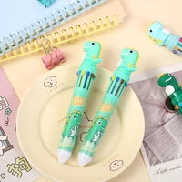 A 10-color retractable ballpoint pen with a dinosaur theme - an interesting and creative stationery gift 4