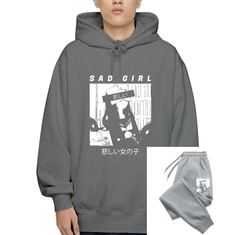 

Sad Anime Girl Japanese Babe Otaku Cool Gift Pullover Black Navy T-Pullover S-6Xl Birthday Gift Hoodiess