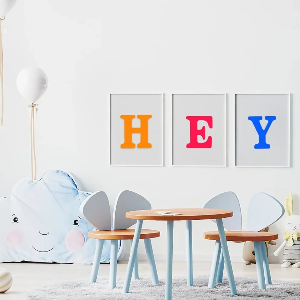 Decorative White Wooden Letters for Wall Art