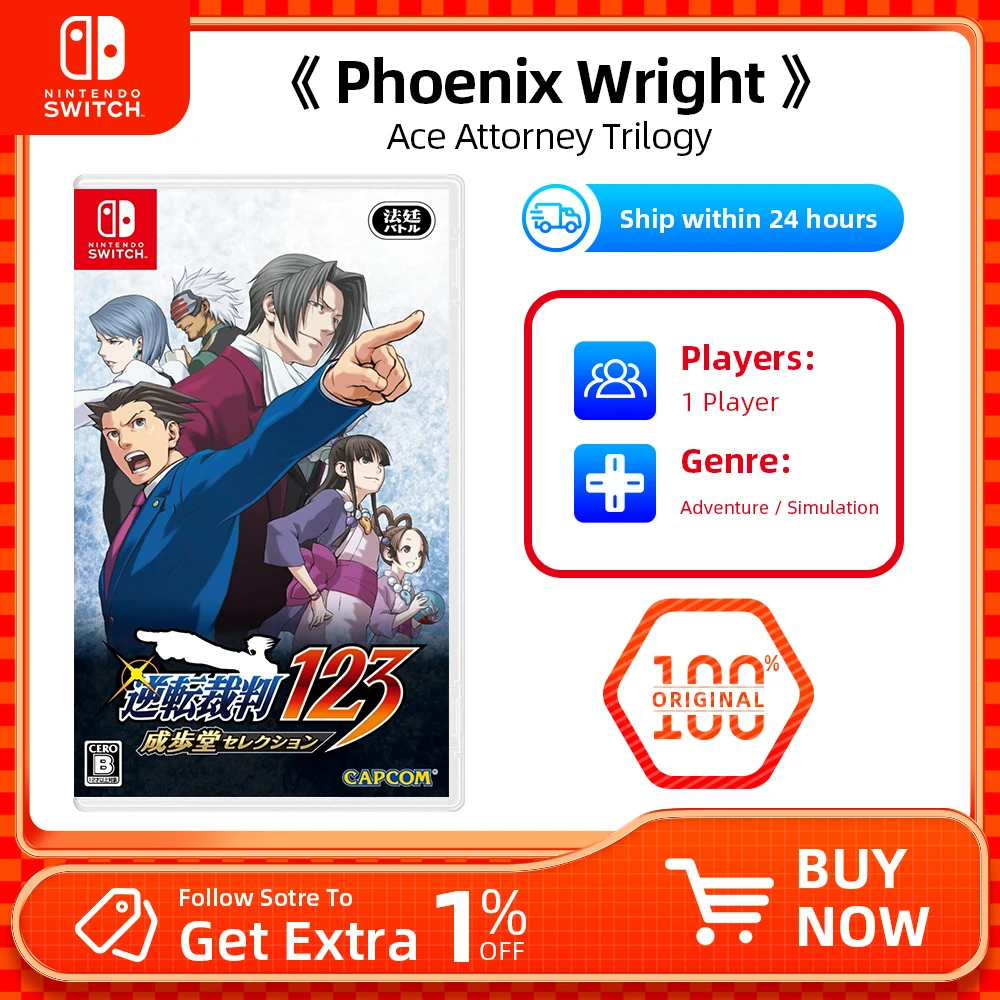 Nintendo Switch- Phoenix Wright Ace Attorney Trilogy Games