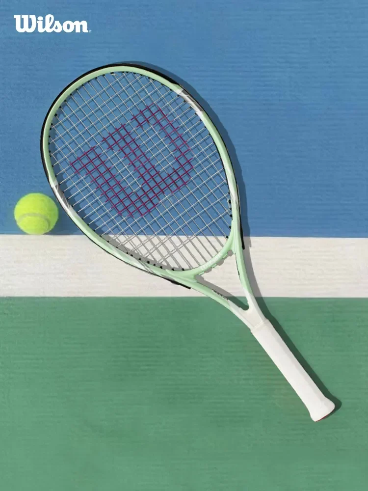 Wilson Tennis Rackets Professional Adults Beginner Carbon Alloy Rackets with Line Self-Practice Beginner Elastic Tennis Racket