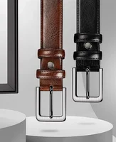 Ceinture pour hommes en cuir véritable de haute qualité avec boucle, ceinture décontractée et d'affaires, design masculin, nouveauté à la mode 2 6