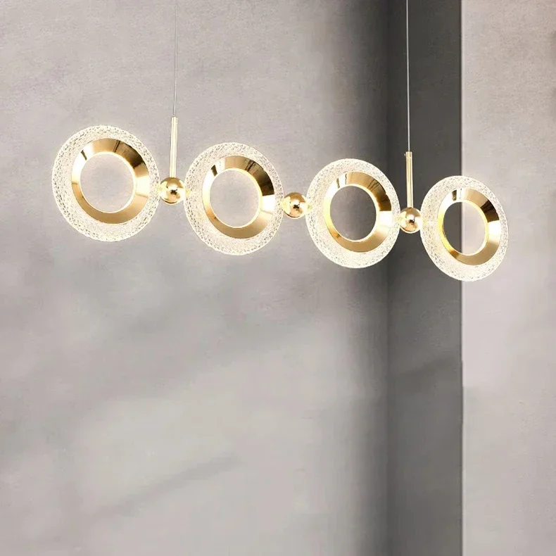 Description Picture 6 of itemModern minimalist circular pendant light home decoration Nordic luxury LED lights living room staircase indoor lighting fixtures