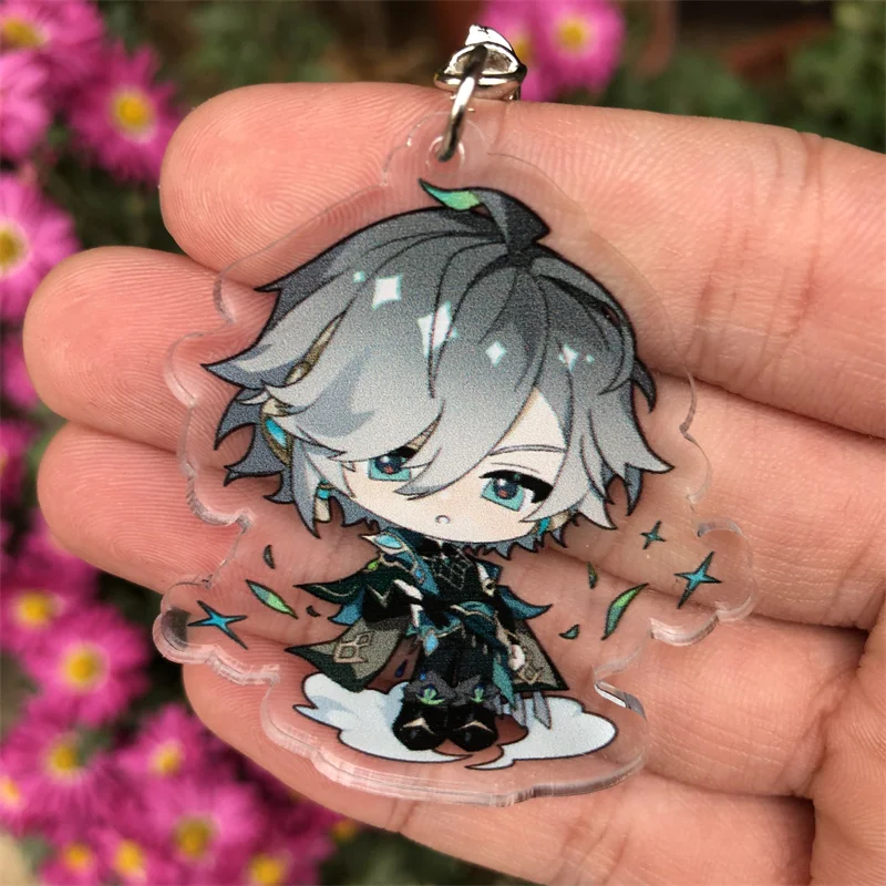 Genshin Impact Nahida Tighnari Kamisato Ayato Keychain Figure Badge Anime Game Cosplay Accessories