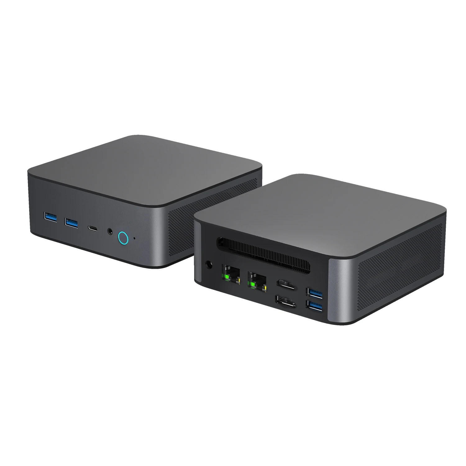 YSJMNPC Mini PC Intel Core i7-11390H gaming Computer Win11 2*RJ45 2.5G 4*USB3.2 HD DP Type-C Thunderbolt 4 M.2 SSD WiFi 6 BT5.0 2