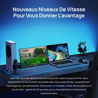 ARZOPA Moniteur portable 16,1 pouces, 144 Hz, 100 % sRGB, 1080P FHD, écran IPS, deuxième écran externe pour ordinateur portable/PC/PS5/Mac/Xbox Z1FC 3