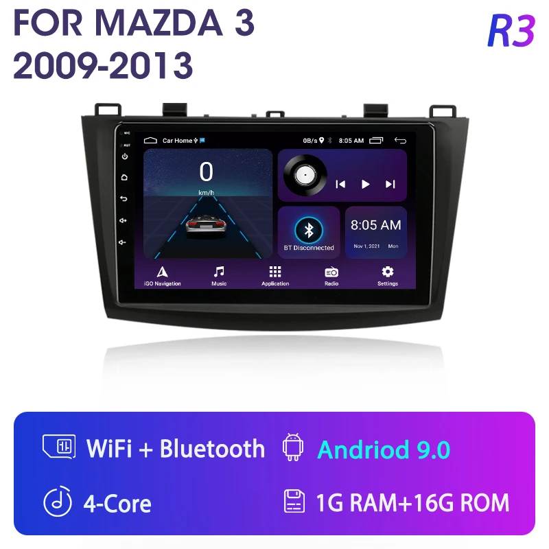 video screen for car 2 Din Android 11 For Mazda 3 2009-2013 Car Radio Multimedia Player Stereo Navigation with BOSE Carplay Speakers Head Unit Video auto video player Car Multimedia Players