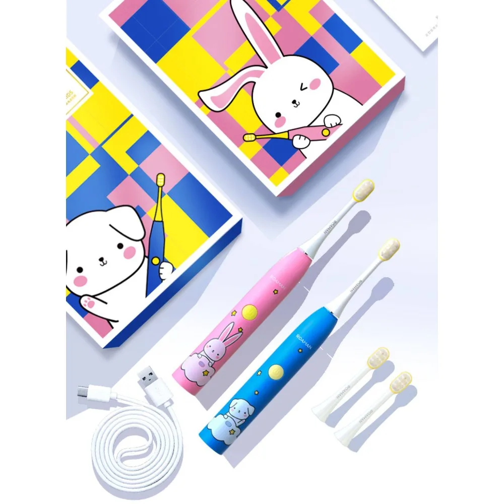 로마 어린이 전동 칫솔 6-12세용 부드러운 모발 충전식  어린이 소닉 자동 학생용 K8-Z 스마트