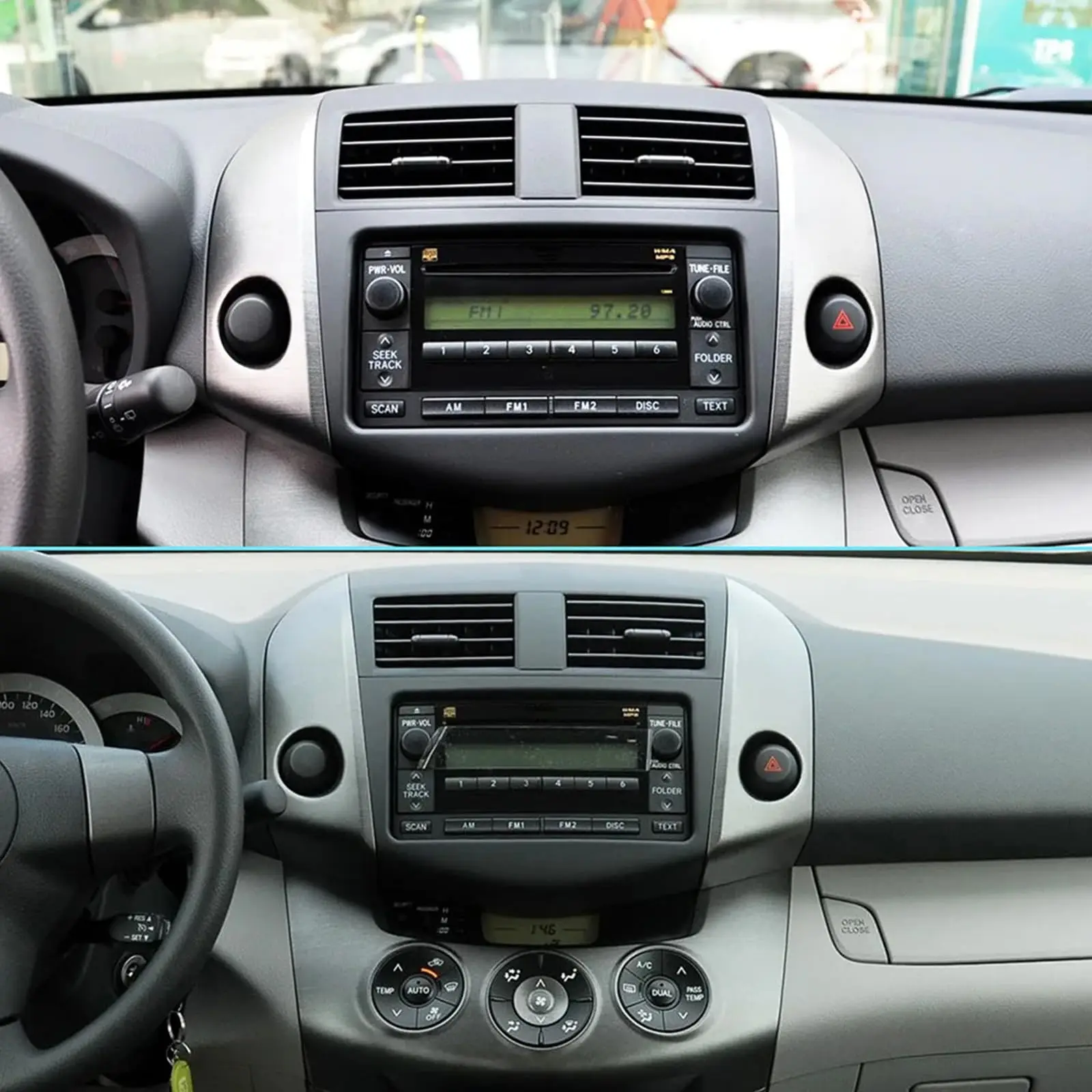 토요타 RAV4 2006 2007 2008 2009 2010 2011 2012 좌측 센터 대시보드 트림 패널 커버 55413-42070-B0 55413-42070