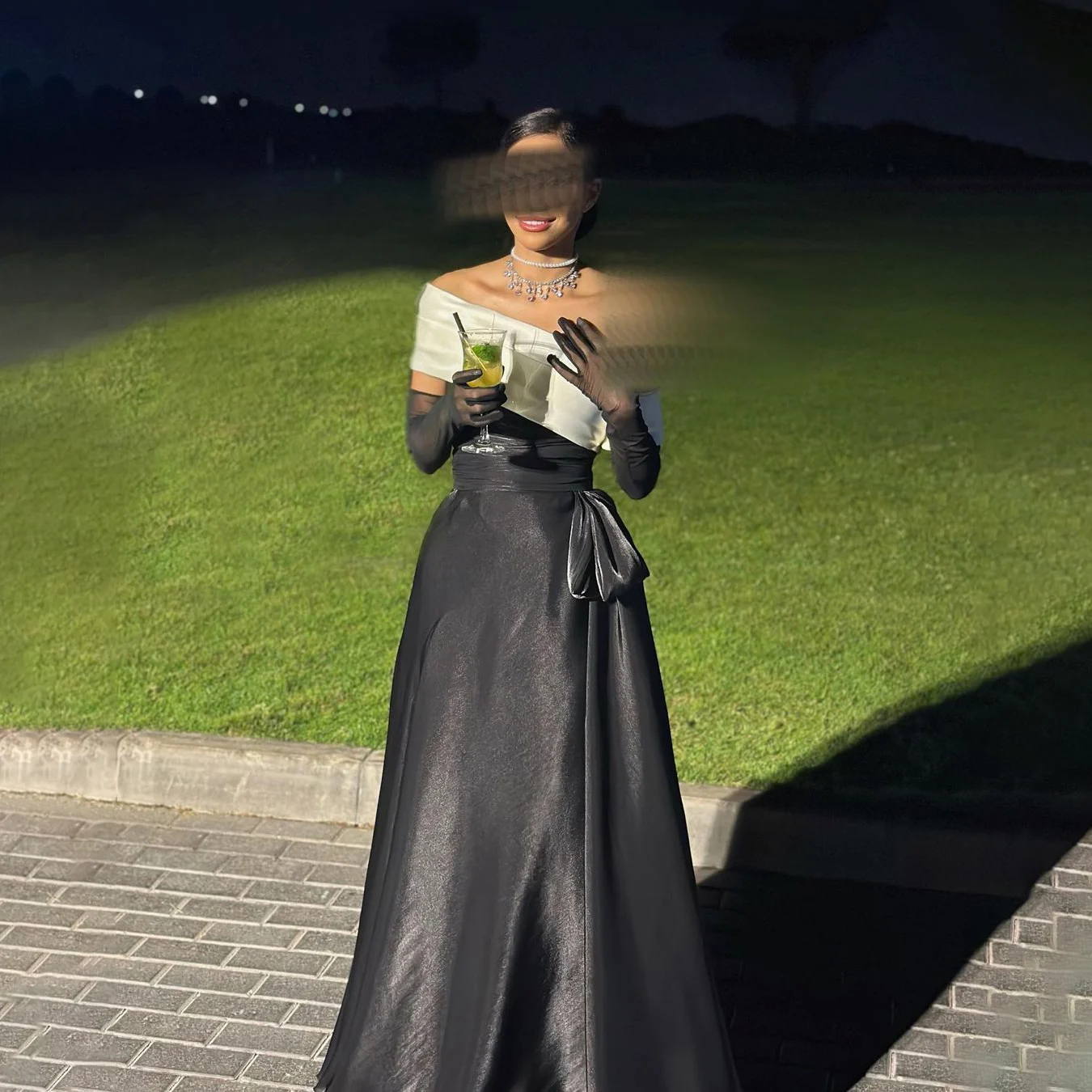 

GIOIO Off Shoulder Luxury Formal Wedding Dresses Black Pleat Short Sleeves 프롬드레스 Ankle Length Elegant Bride Gowns Party Women