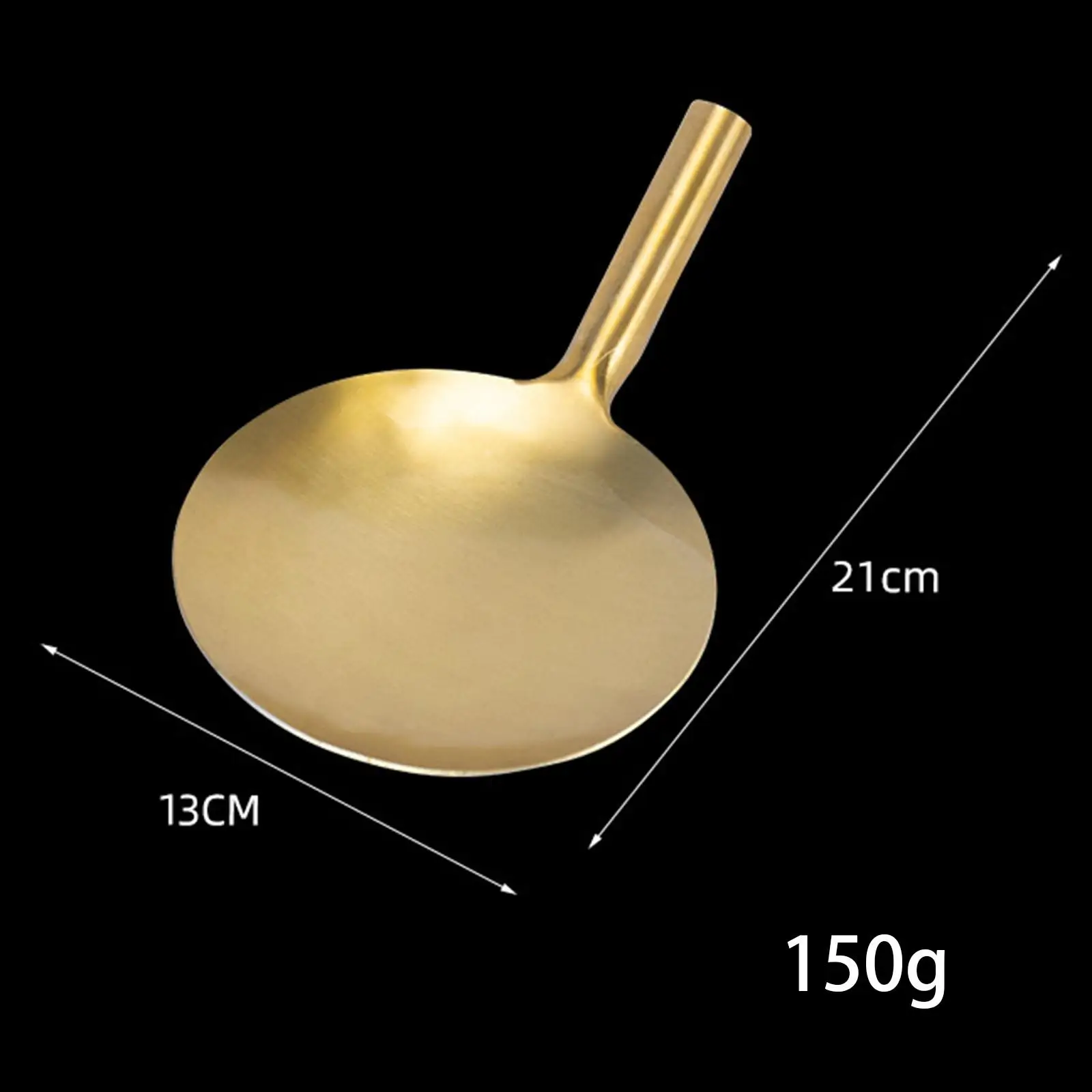 Tofu Scoop with Handle Brass Kitchen Utensil Restaurant Oil Skimming Ladle Tofu Brain Spoon Rice Spatula Jelly Scoop
