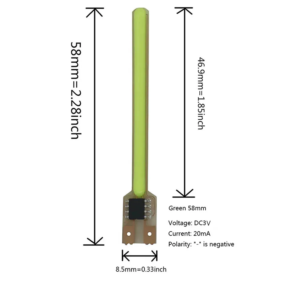 Description Picture 2 of item50pcs DC3V COB Meteor Lamp LED Filament Flash 58mm 2200K White Blue Red Pink Green Component Incandescent Lamp Accessory Diode