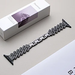 Premium Leather Watch Band - Elegant and Timeless Design - 38mm 40mm 41mm (Black)