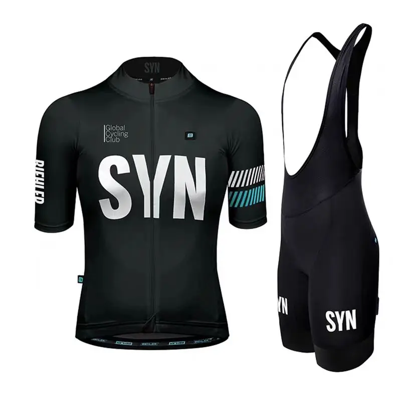 SYN Summer cycling clothes men's jerseys road cycling short sleeved sets bibs quick drying clothes breathable cycling shirt 2