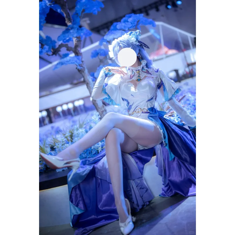 Costume Cosplay Cantarella Wuthering Waves, Set Completo con Parrucca, Ombrello, Fiore e Copricapo, Outfit Anime e Videogiochi per Donne - immagine 6
