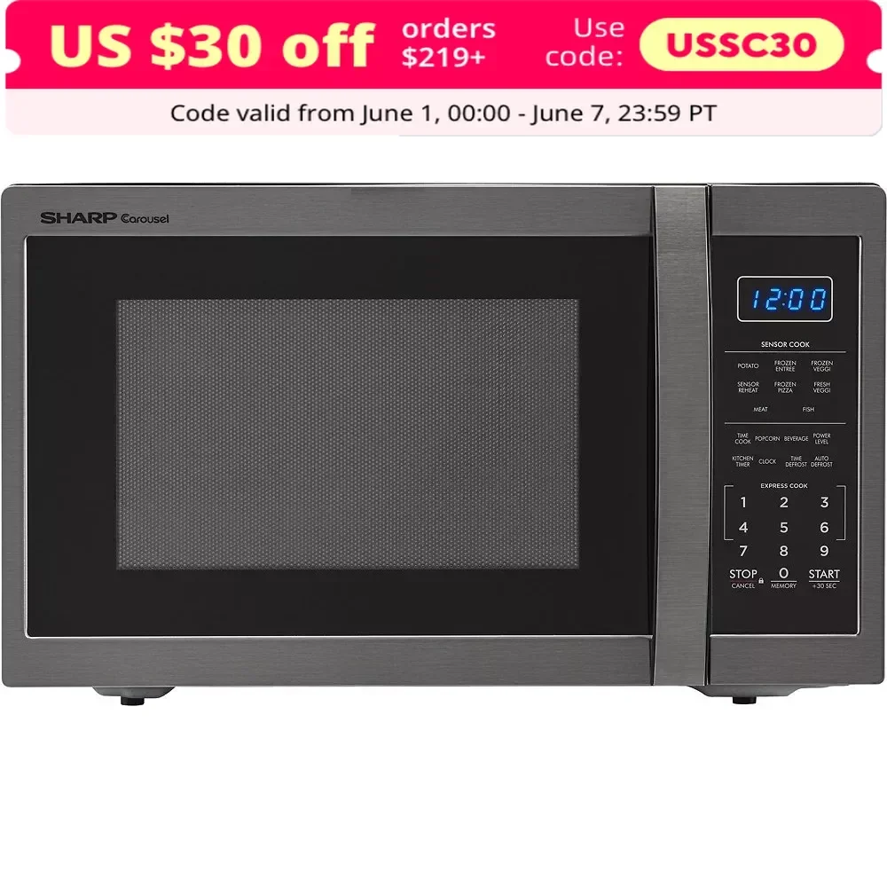 

Microwave, Sensor Cook Technology,Touch Sensitive Controls,express Cook and AUTO Defrost,Carousel 1.4 Cu. Ft.Microwave