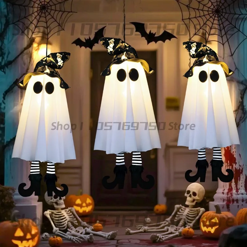Spooky Halloween Witch Hat Lantern - Haunted Night Light Décor for Indoor & Outdoor Festivities