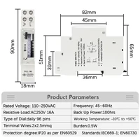 SUL180 15 Minutes Mechanical Timer 24 Hours Programmable Din Rail Timer Time Switch Relay Measurement Analysis Instruments New 2