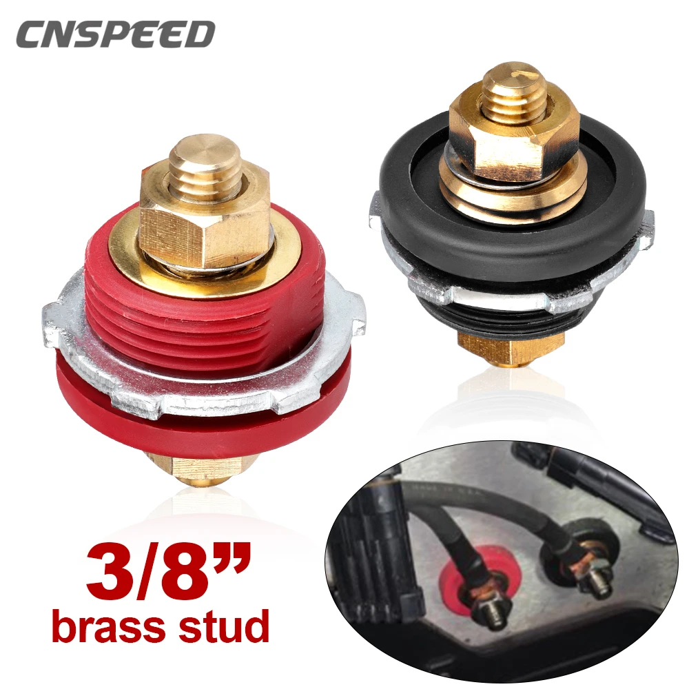 Remote Battery Power Junction Post Connectors Brass Car Camping RV Truck Boat 3/8" Stud