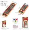 Wood Cribbage Board Game Classic 3 Track Cribbage Board With 9 Cribbage Pegs Portable Card Board Game For Adult Indoor & Outdoor 3