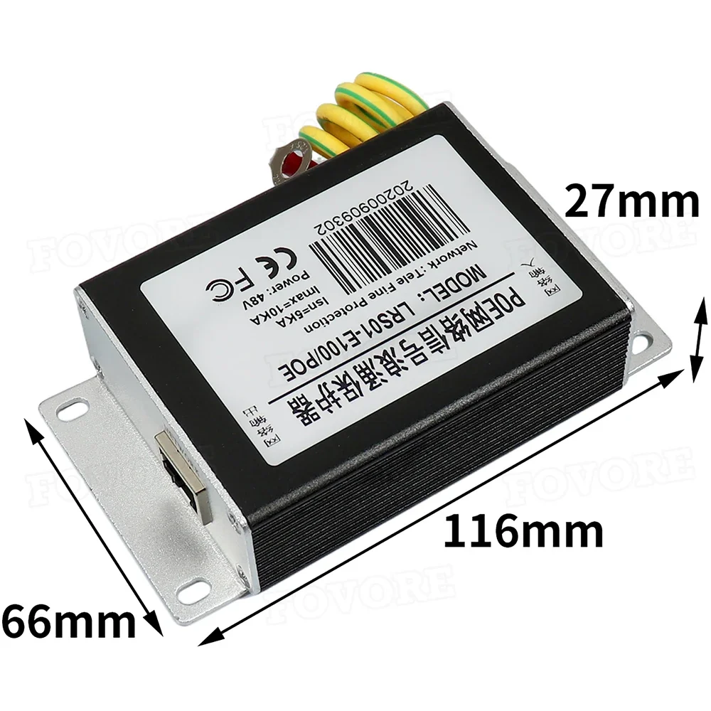 POE Network Lightning Protector Power Supply Network Integrated Monitoring RJ45 Lightning Arrester POE Protector