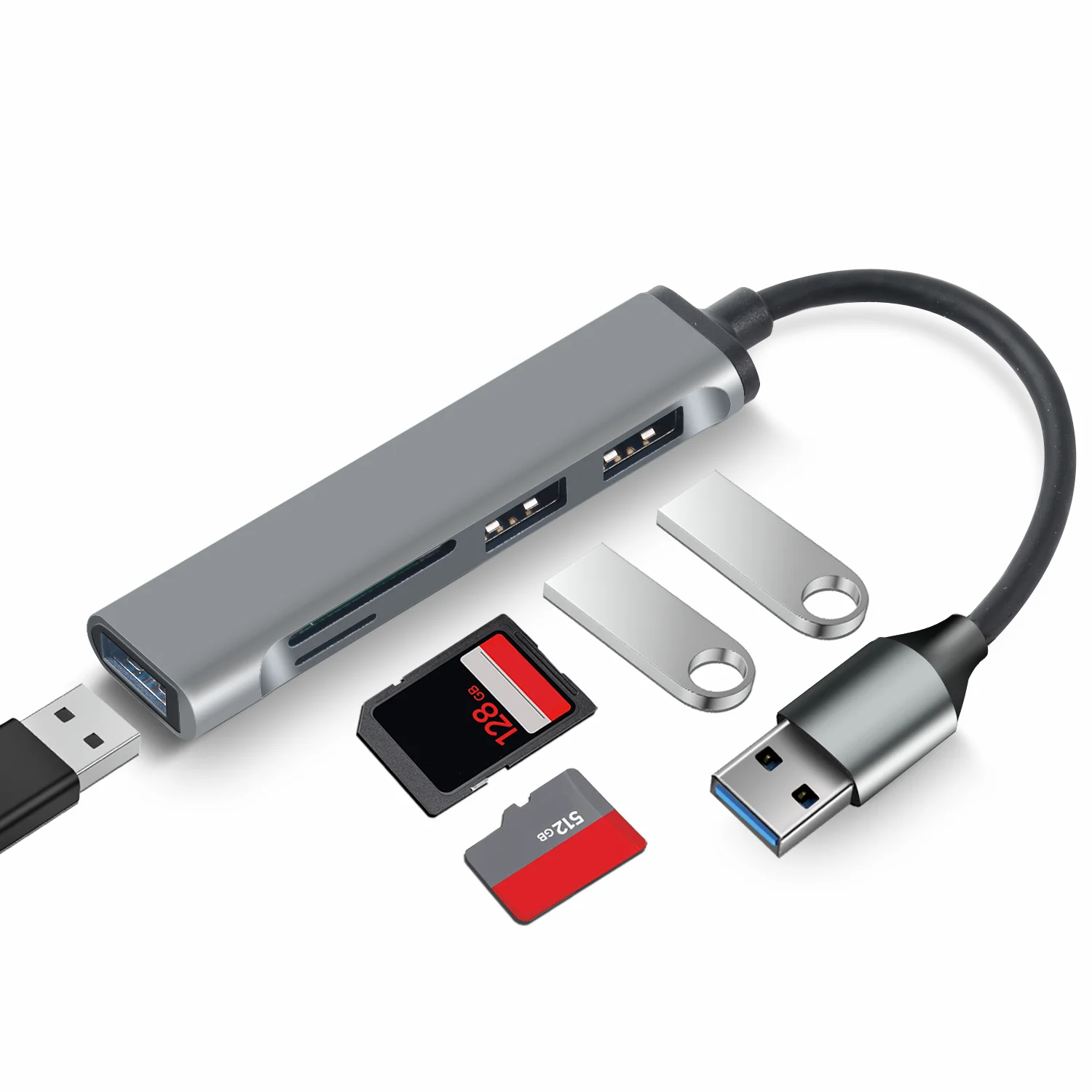 Type C Hub High Speed Usb 3.0 Hub Splitter Card Reader Multiport With Sd Tf Ports For Macbook Computer Accessories Hub Usb - Docking Stations & Usb Hubs - AliExpress