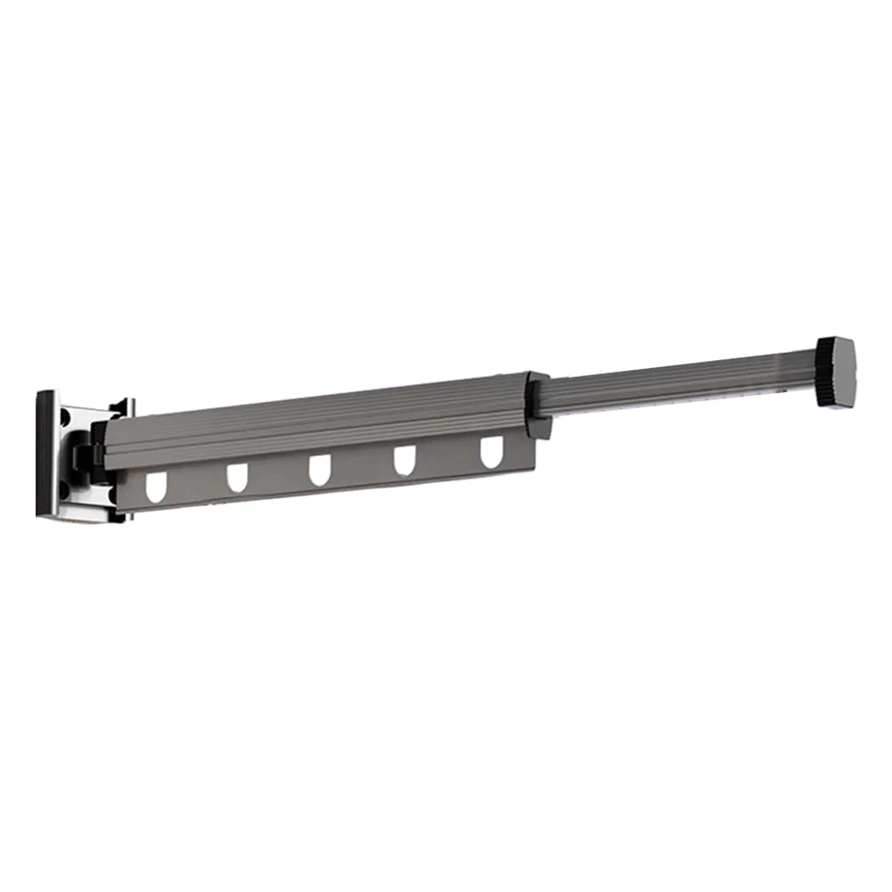

Retractable Cloth Drying Rack Folding Stretch Design Space Aluminum Material Gray/Black/White 360 Degree Rotation