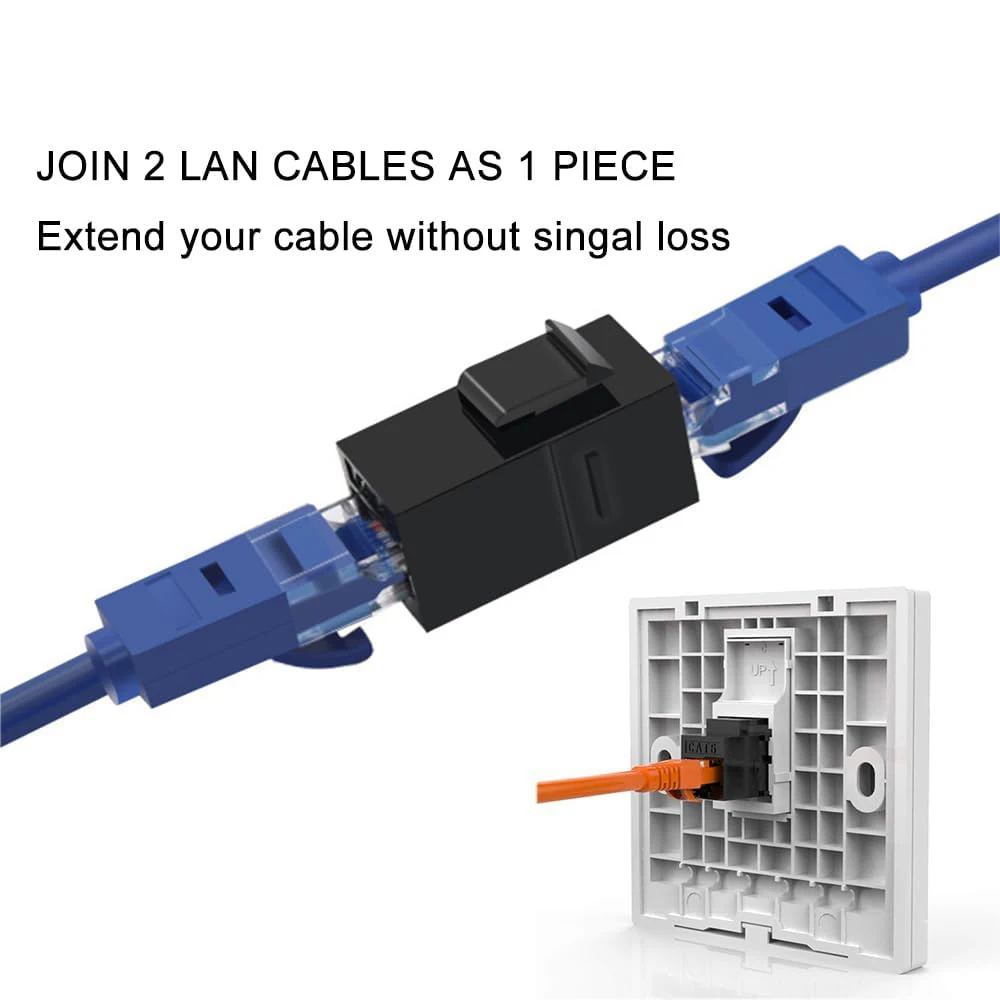 RJ45 커플러 CAT6 커넥터 이더넷 연장기 암-암 키스톤 잭 Cat6 고속 인터넷 케이블 어댑터