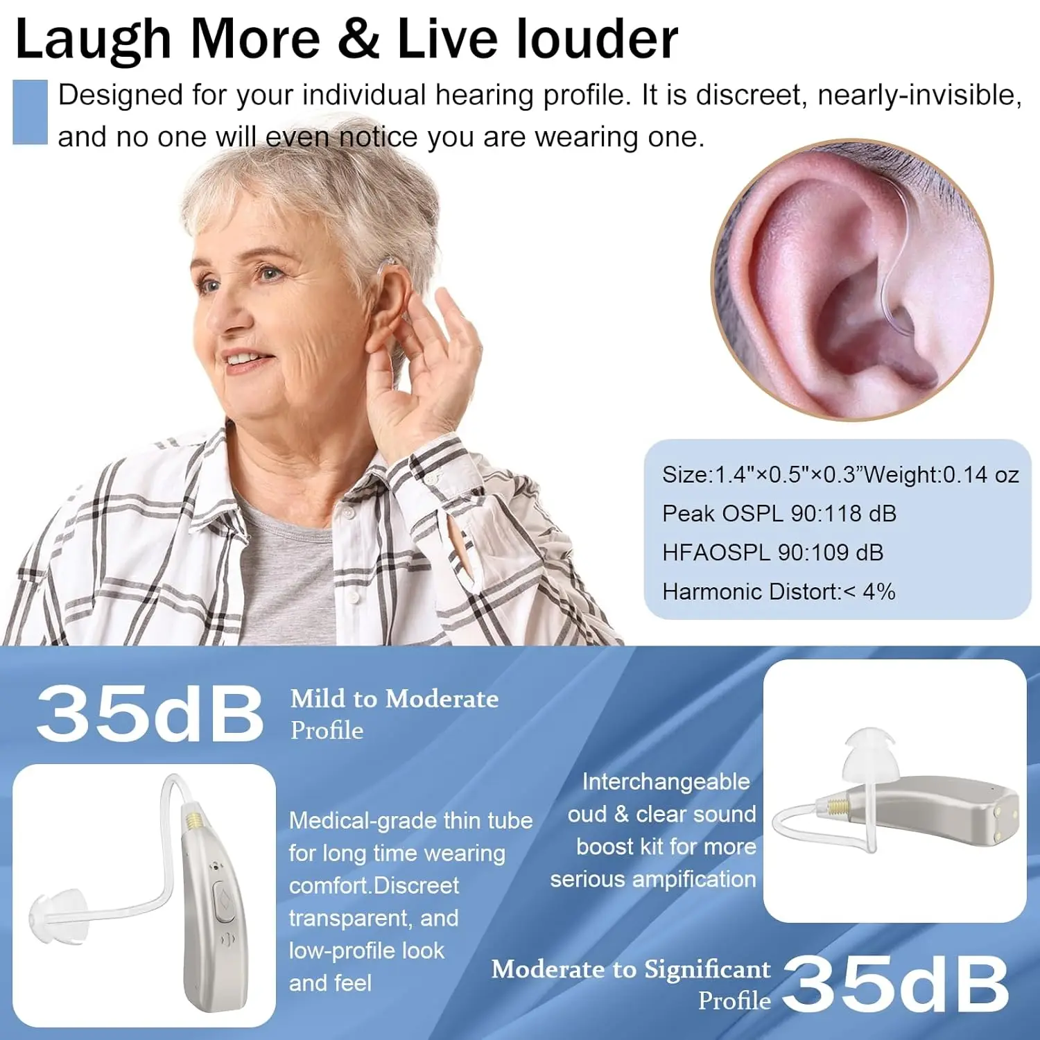 OTC hearing aids for the elderly rechargeable hearing aids noise reduction aids for people with loss