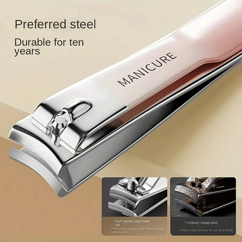 Professional Nail Clipper Stainless Steel Finger Toenail Clipper Manicure Nail Cutter For Men Women Portable Manicure Tool 4