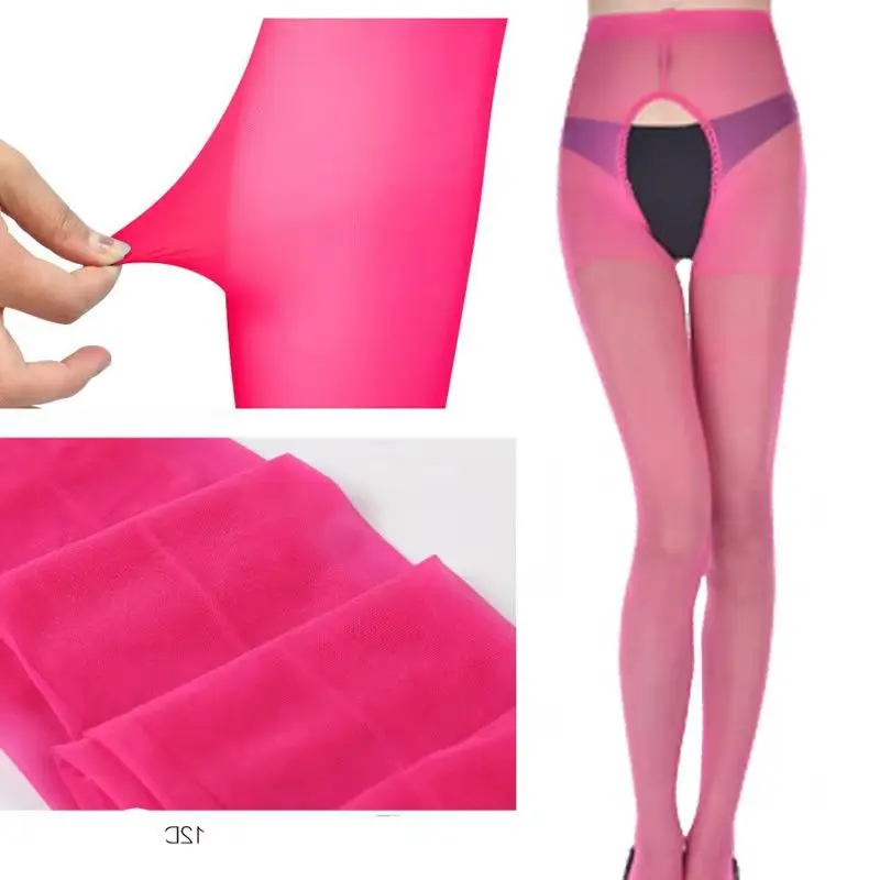 Sexy Open Crotch Pantyhose Fashion Stocking Women transparent Office Lady crotchless Tights OPEN LEG NightLife colors