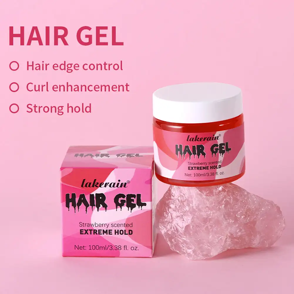 100ml Hair Styling Waxes & Cream Hair Gel Hold Braid High Hold and Shine Non-Flaking Styling Gel for All Type Anti-Frizz