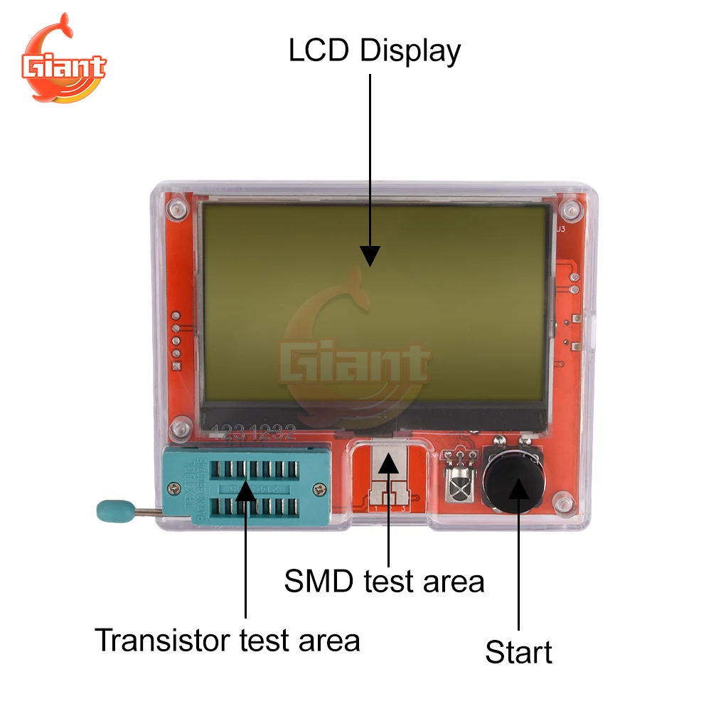 LCR-T10H 3 in 1 디지털 트랜지스터 테스터 배터리 커패시턴스 테스터 멀티미터 다이오드 3극 커패시터 저항 테스트 미터