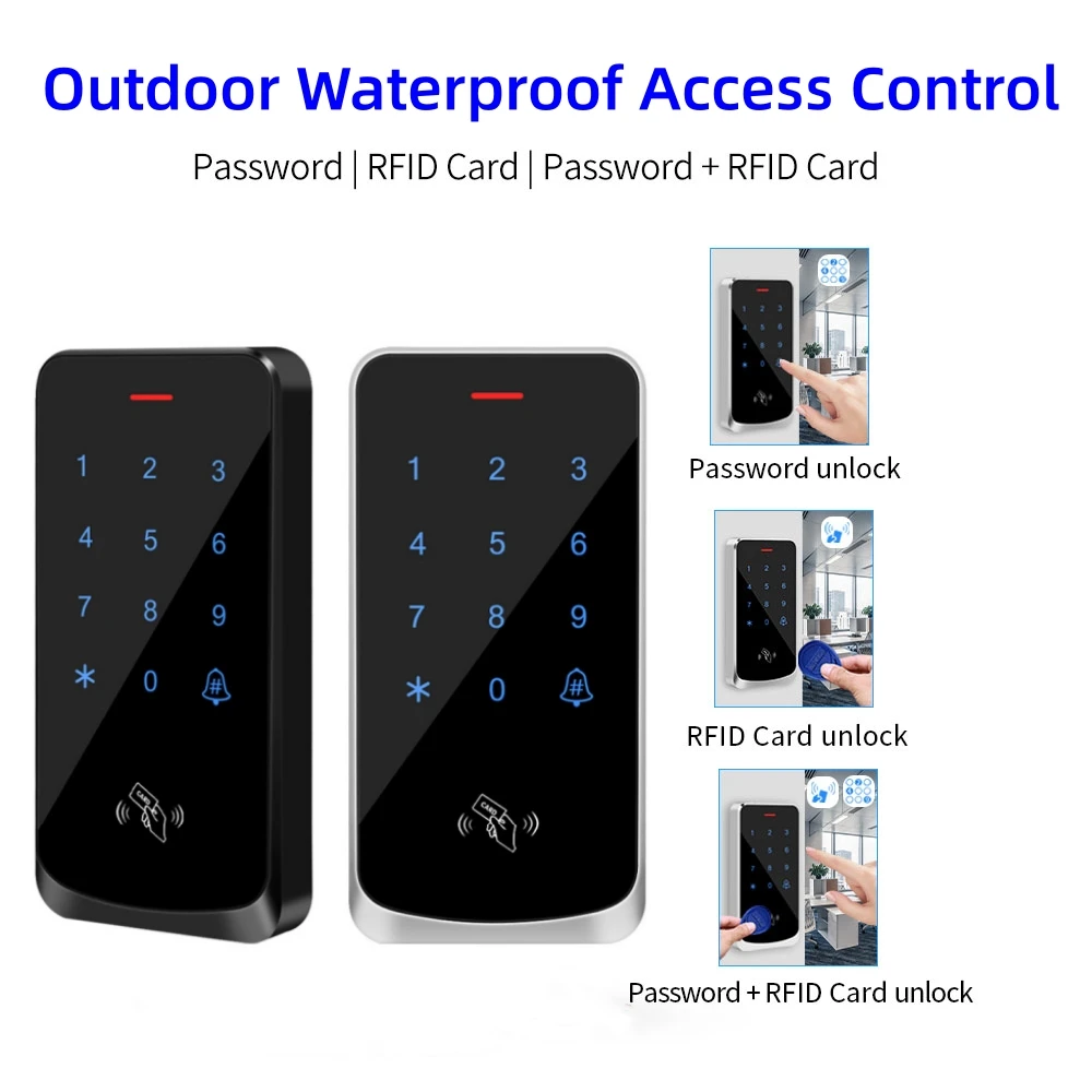 

Outdoor Waterproof Access Control Smart Electronic Door Lock RFID 125KHz System Keypad Password Apartment Access Controler