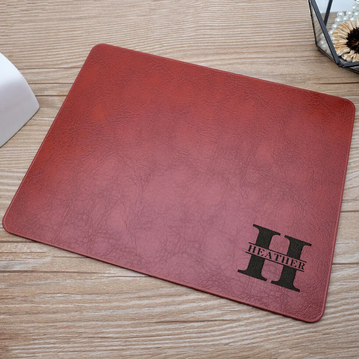 Mousepad de couro personalizado mousepad almofada de rato de couro ...
