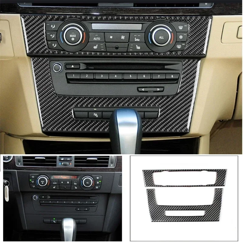 

Car Carbon Fiber Center Control CD Panel Frame Cover Decorative Sticker Trim For BMW 3 Series 2005-2012 E90 E92 E93 car decor