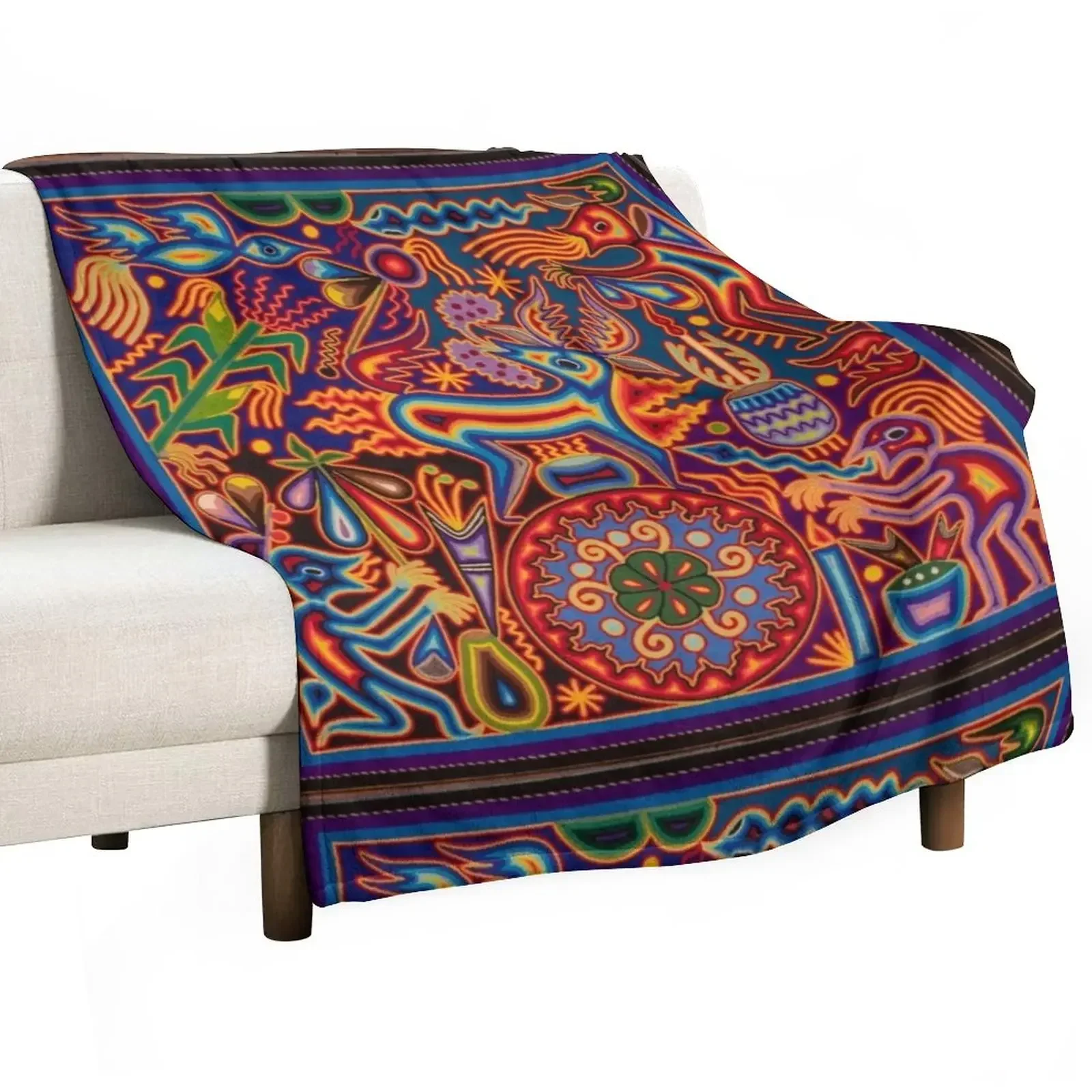

Декоративное диванное одеяло Huichol