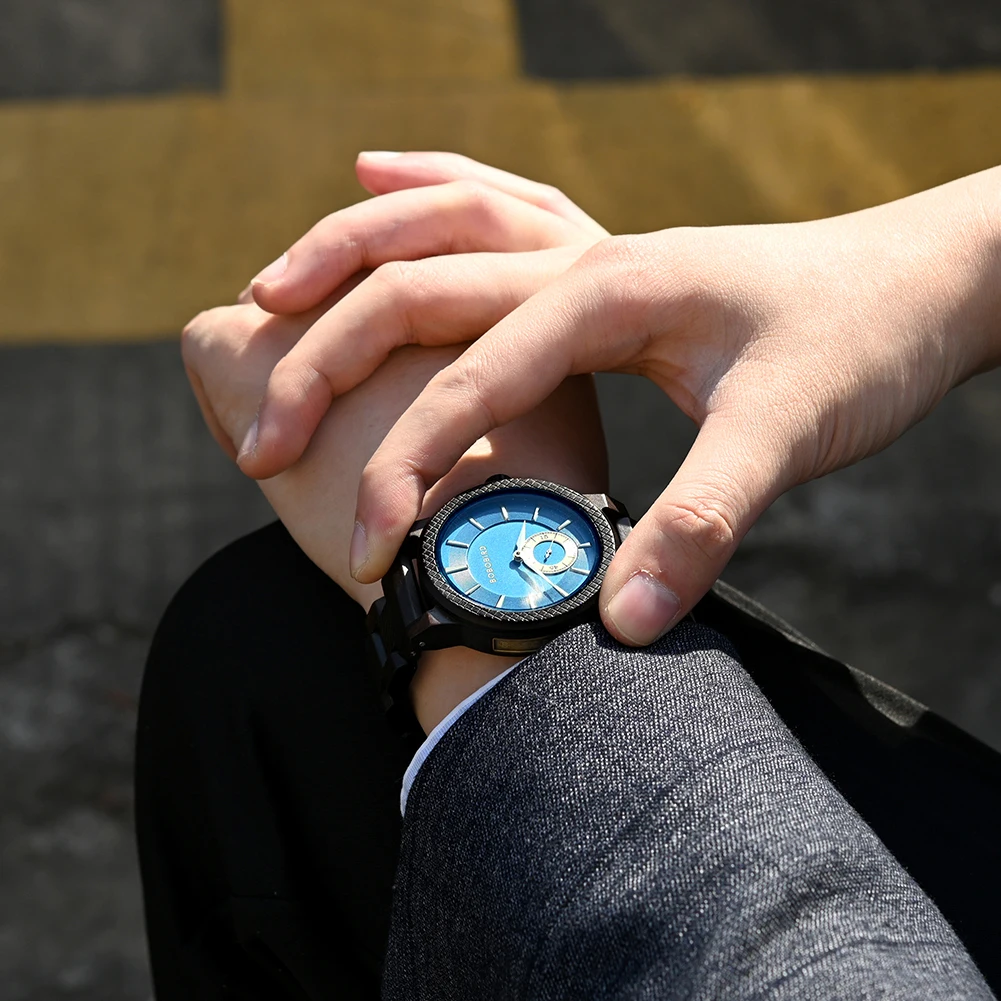 BOBOBIRD Wooden Watch Top Fashion Casual Clock Quartz Wristwatch Engraved Custom Logo Man Watches best man Gift Wood Box 2
