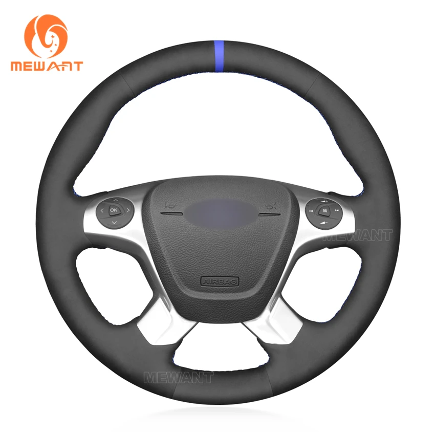 Mewant Coprivolante In Vera Pelle Scamosciata Nera Per Ford Transit Connect Tourneo Custom Grand Tourneo Connect 2014-2020