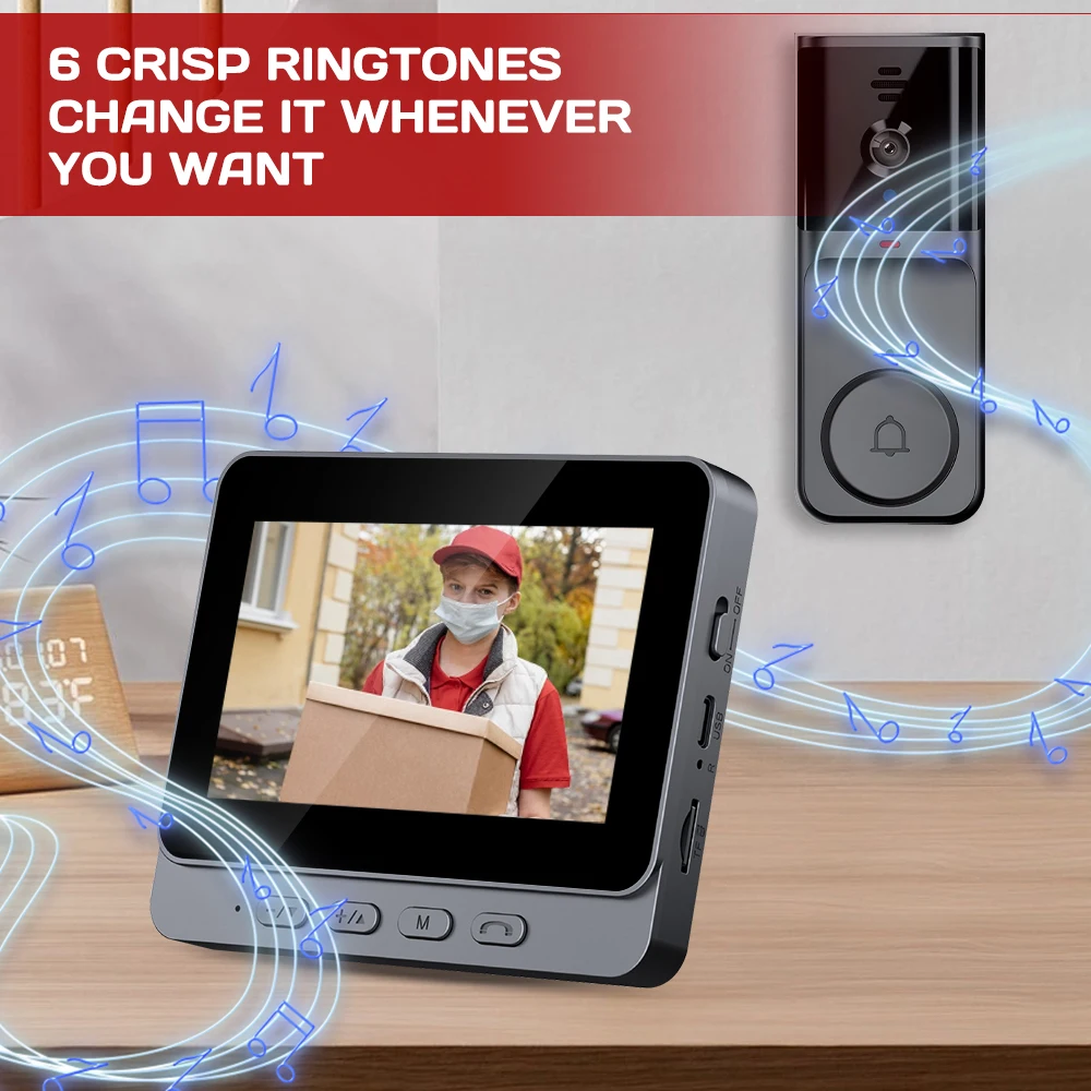 Wireless Video Intercom Doorbell Camera with Night Vision