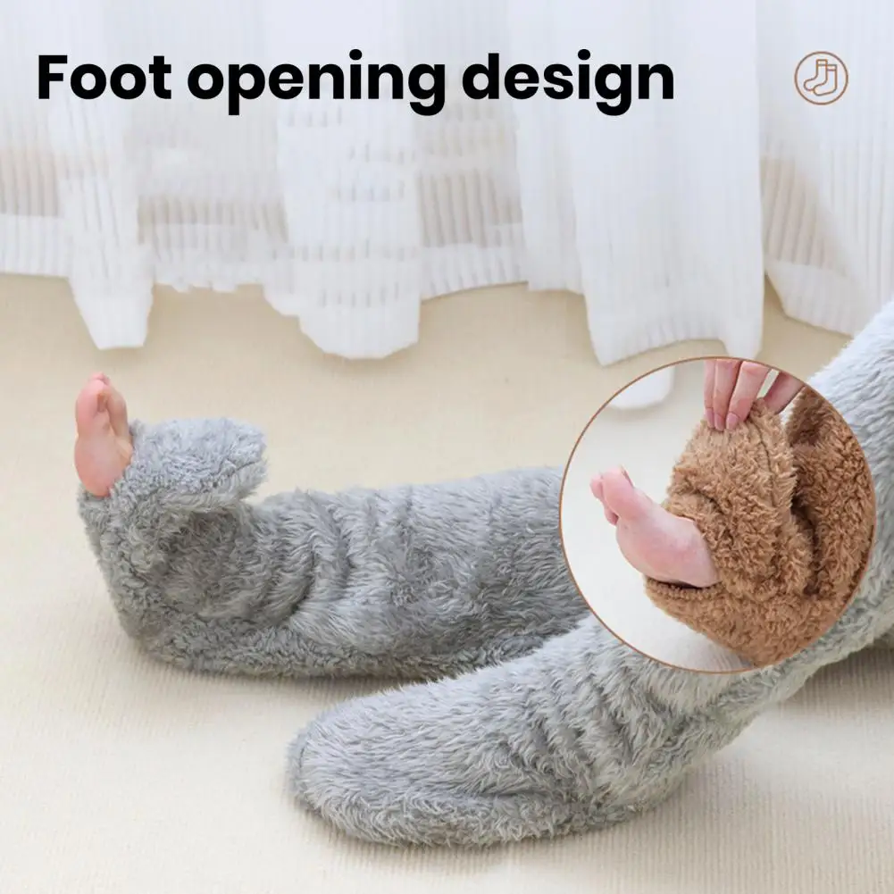 

Теплые удобные носки для женщин, утолщенные Гольфы с защитой от холода, удобные комбинированные длинные носки с ногами