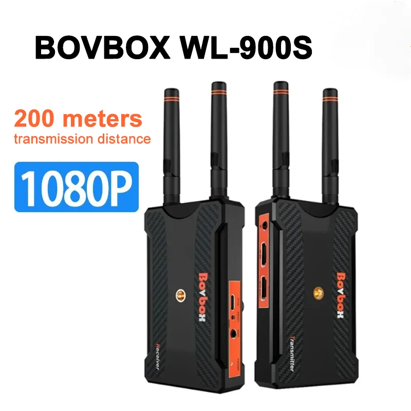 

BOVBOX WL-900S 200M HD Video Transmission System Transmitter Receiver for PC Camera Live Streaming CameraTV Monitor